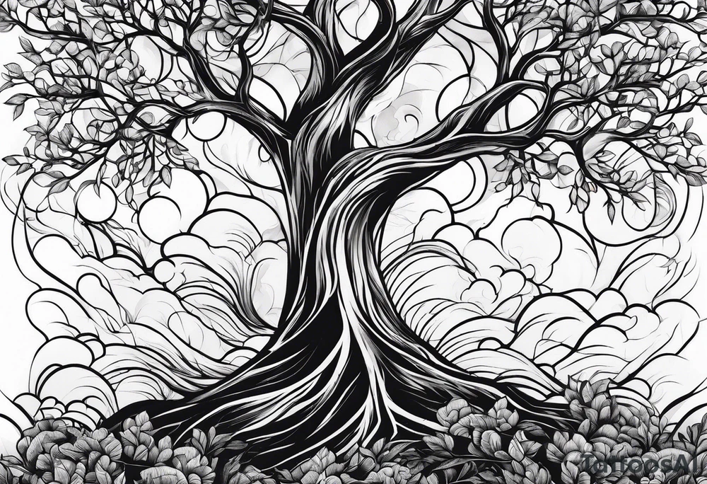 lightning like veins (tree branches) tattoo idea