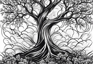 lightning like veins (tree branches) tattoo idea