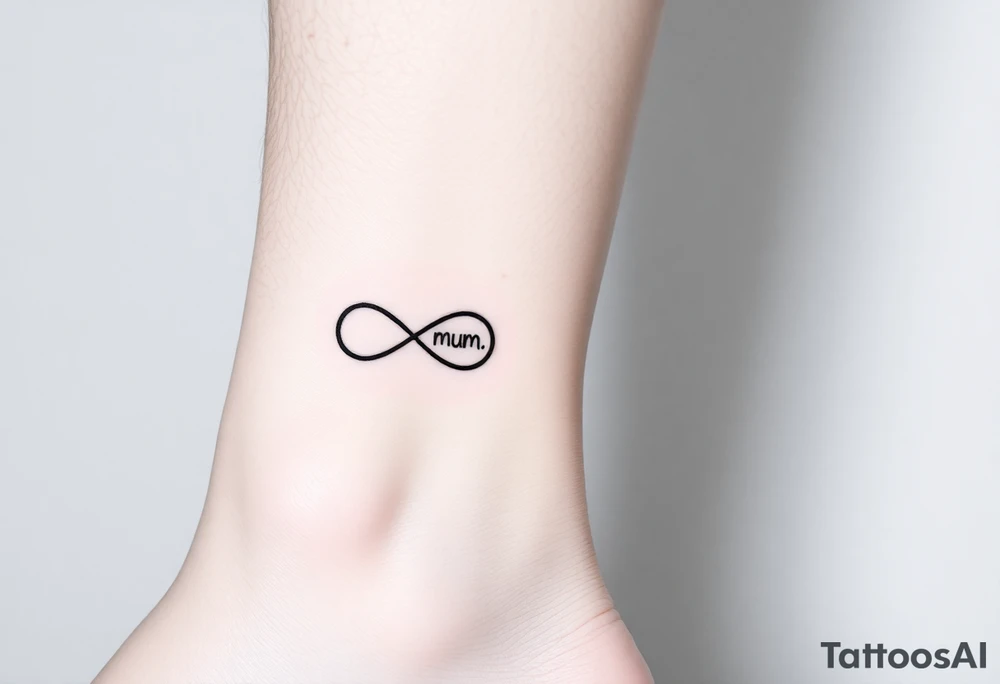 infinity symbol with mum in it tattoo idea