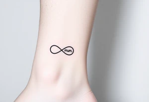 infinity symbol with mum in it tattoo idea