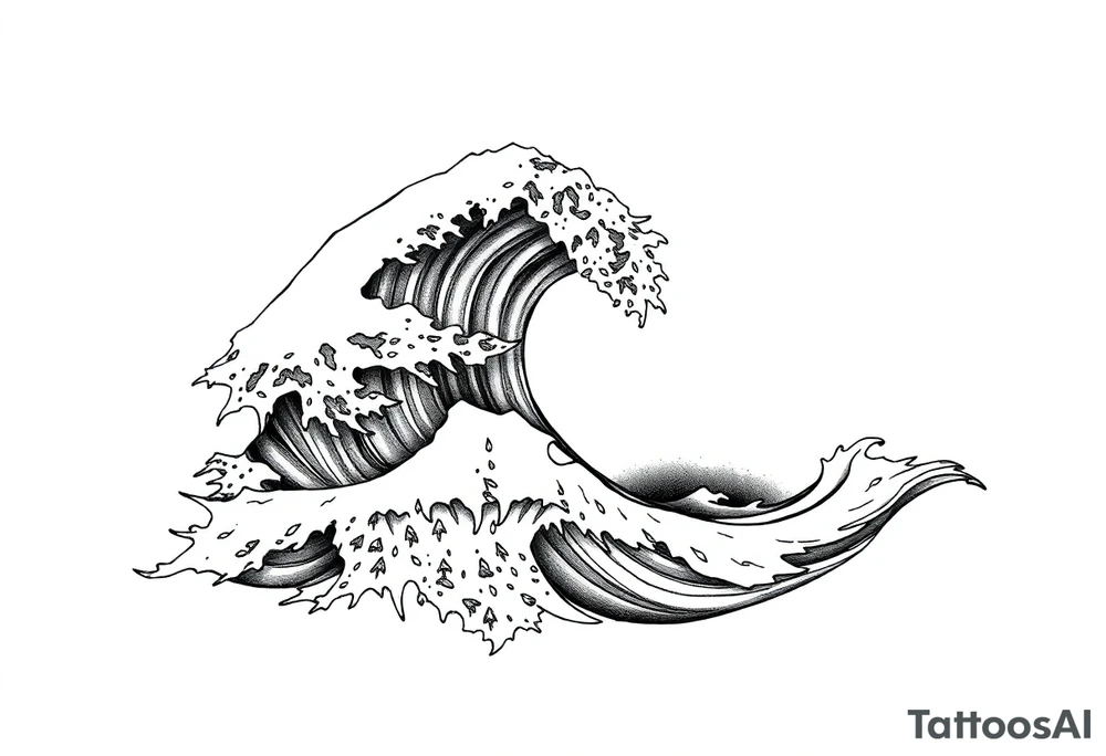 Roaming waves tattoo idea