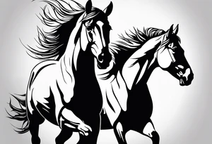 horses tattoo idea