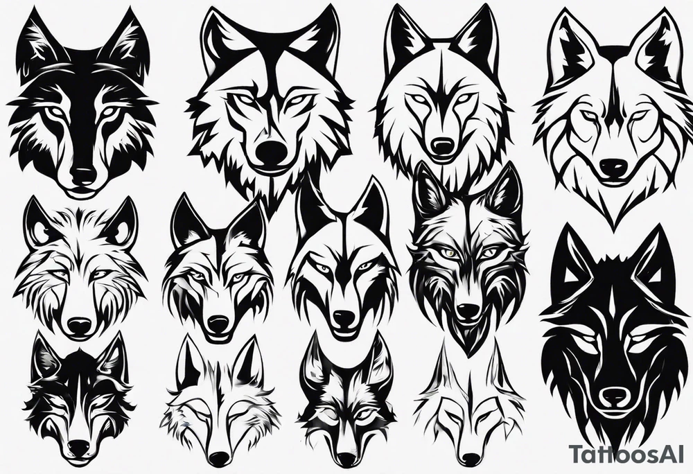 wolfs head tattoo idea