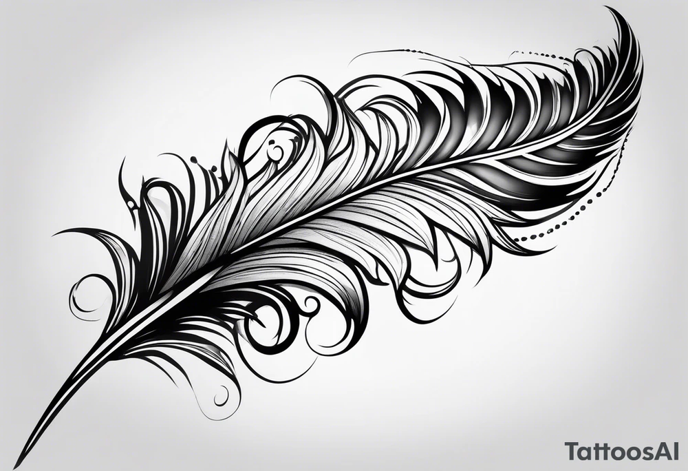 Feather band tattoo idea