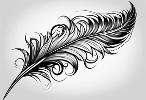 Feather band tattoo idea