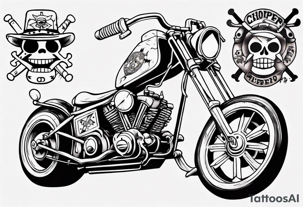 one piece chopper tattoo idea