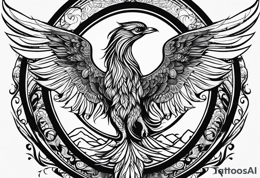 phoenix, lune bleu tattoo idea