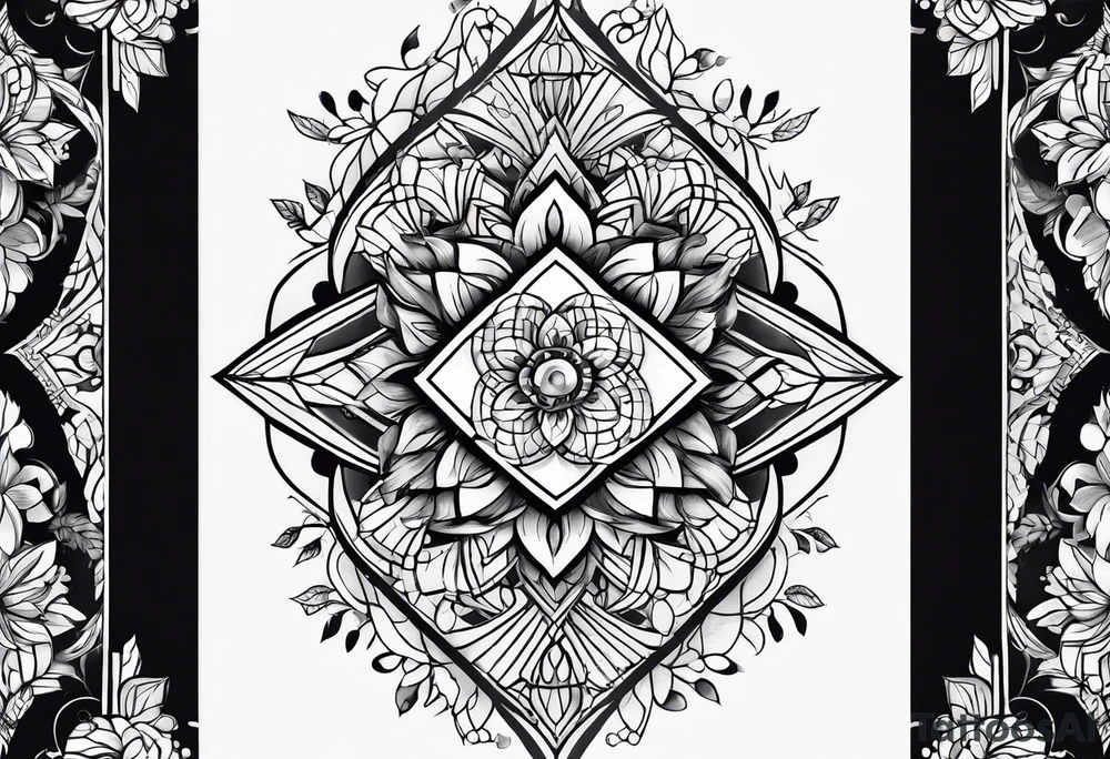 losange fleurs tattoo idea