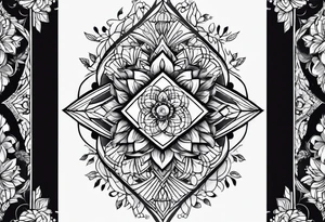 losange fleurs tattoo idea
