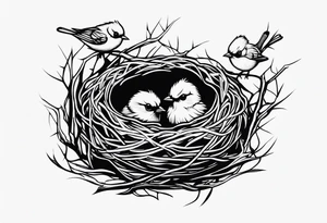 BIRD NEST tattoo idea
