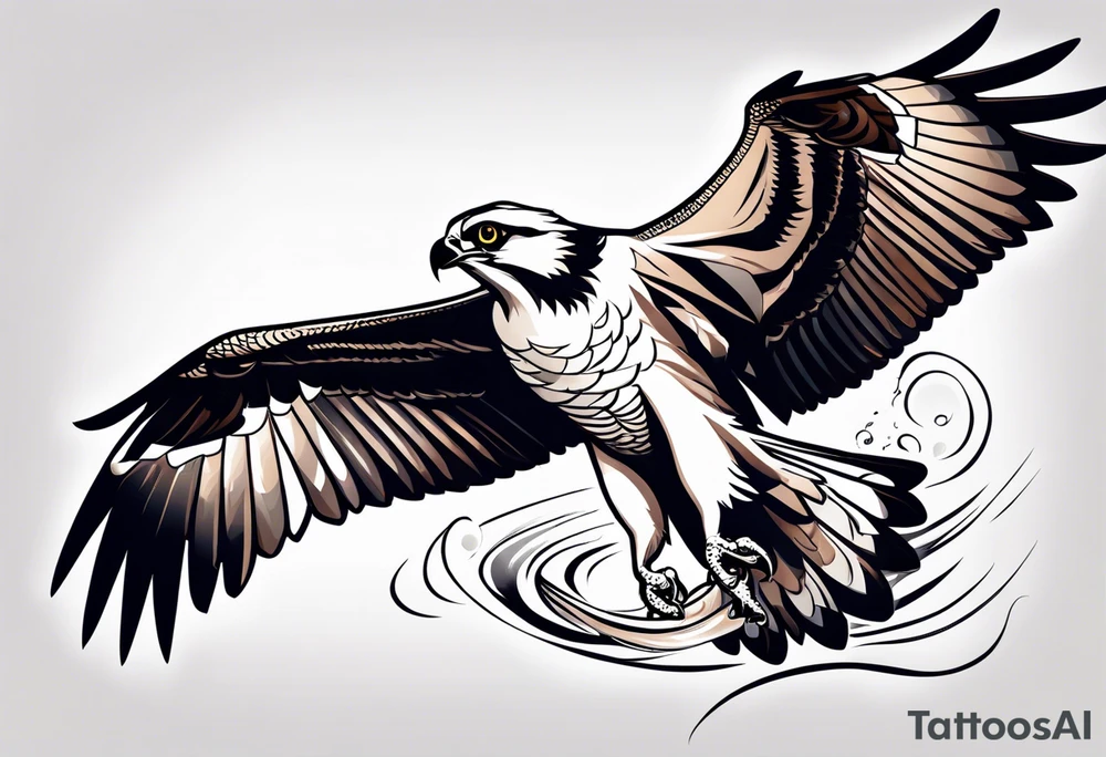osprey catching fish tattoo idea