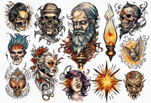Light liberating people from fear tattoo idea