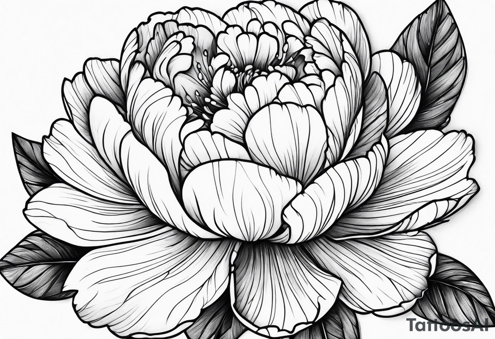 Peony tattoo idea