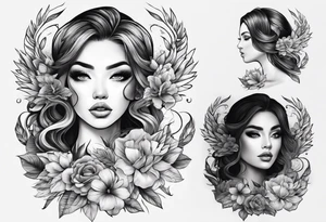 Latin culture based sleeved tattoo idea