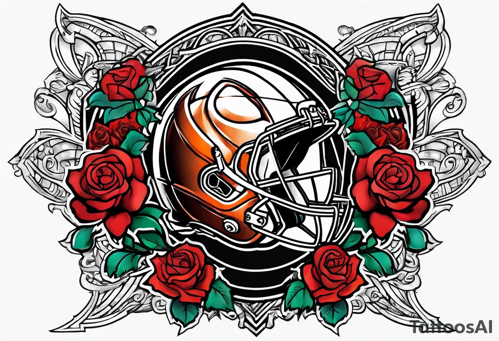 detroit city , basketball with virgo symbol and roses tattoo idea