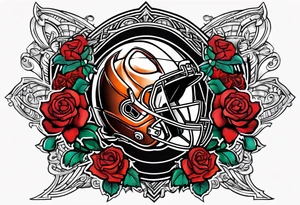 detroit city , basketball with virgo symbol and roses tattoo idea