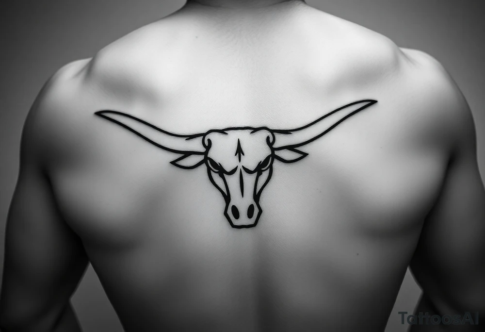 Football tattoo of the Texas longhorn tattoo idea