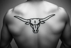 Football tattoo of the Texas longhorn tattoo idea