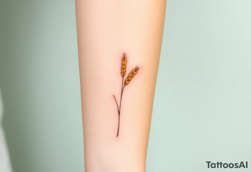A golden wheat field tattoo idea