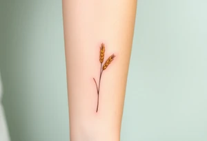 A golden wheat field tattoo idea