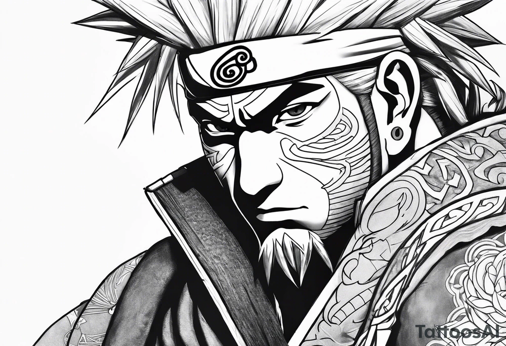 Sage mode jiraiya from the anime naruto tattoo idea