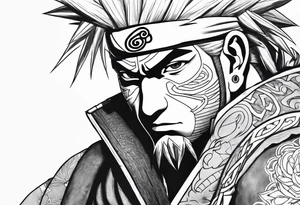 Sage mode jiraiya from the anime naruto tattoo idea