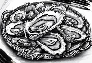 Pretty oyster tattoo idea