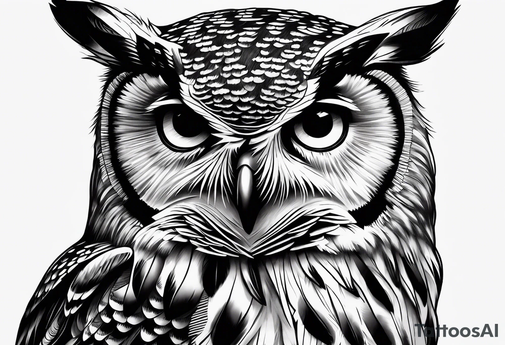 wise owl tattoo idea