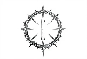 Symbol of light with a small L tattoo idea