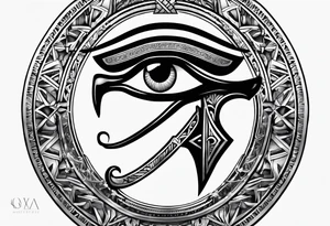 anubis eye of ra ankh tattoo idea
