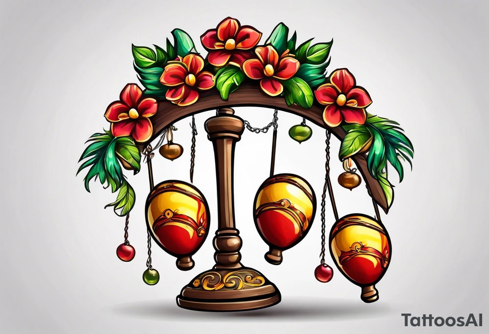 Swinging maracas with rum tattoo idea