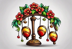 Swinging maracas with rum tattoo idea