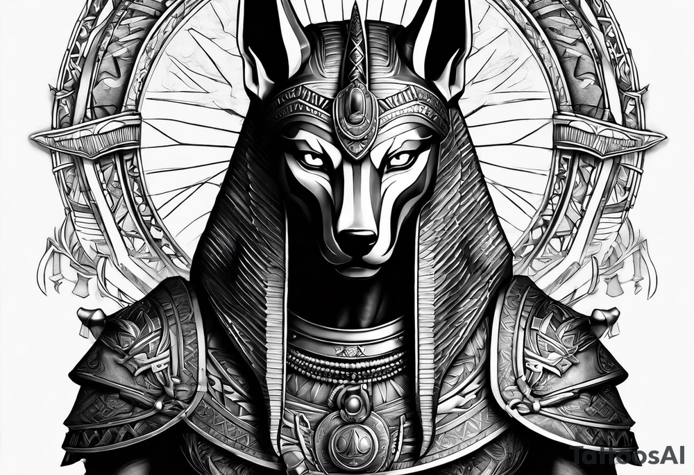 Batalla Anubis and ra tattoo idea