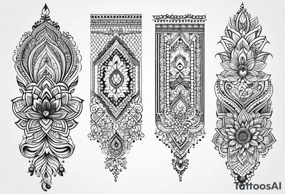 henna sleeve tattoo idea