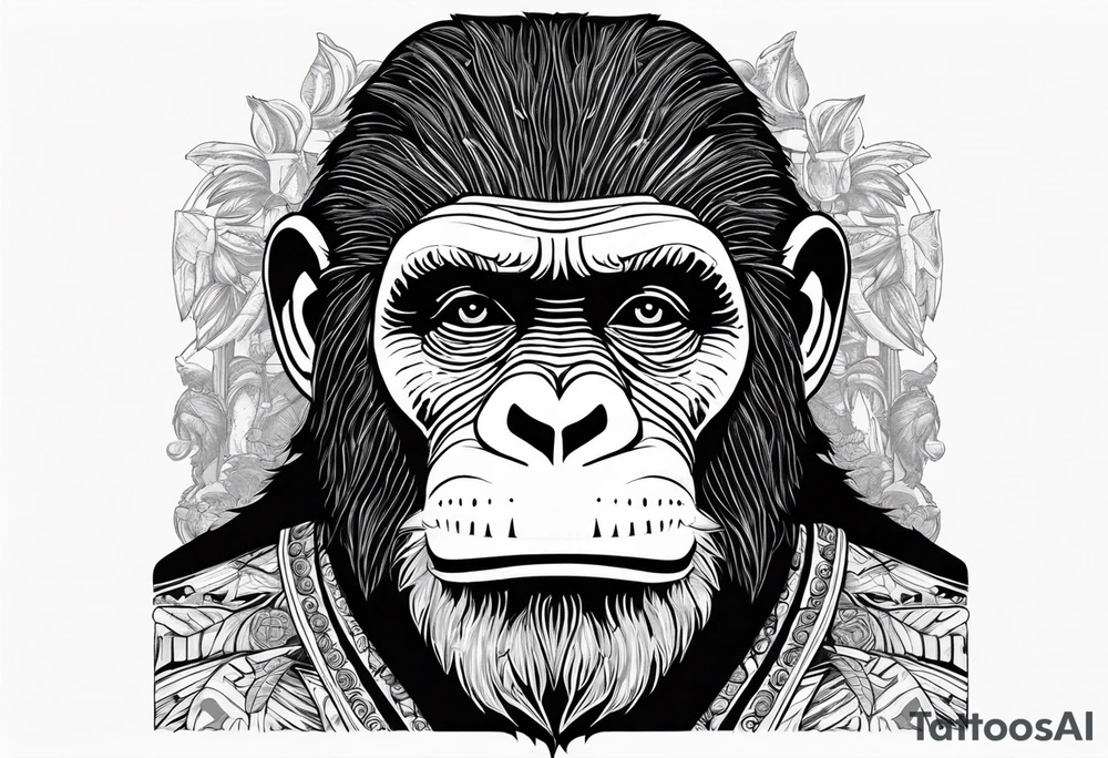 Caesar from the movie planet of the apes tattoo idea