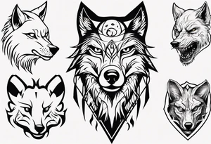 Super scary wolf tattoo idea