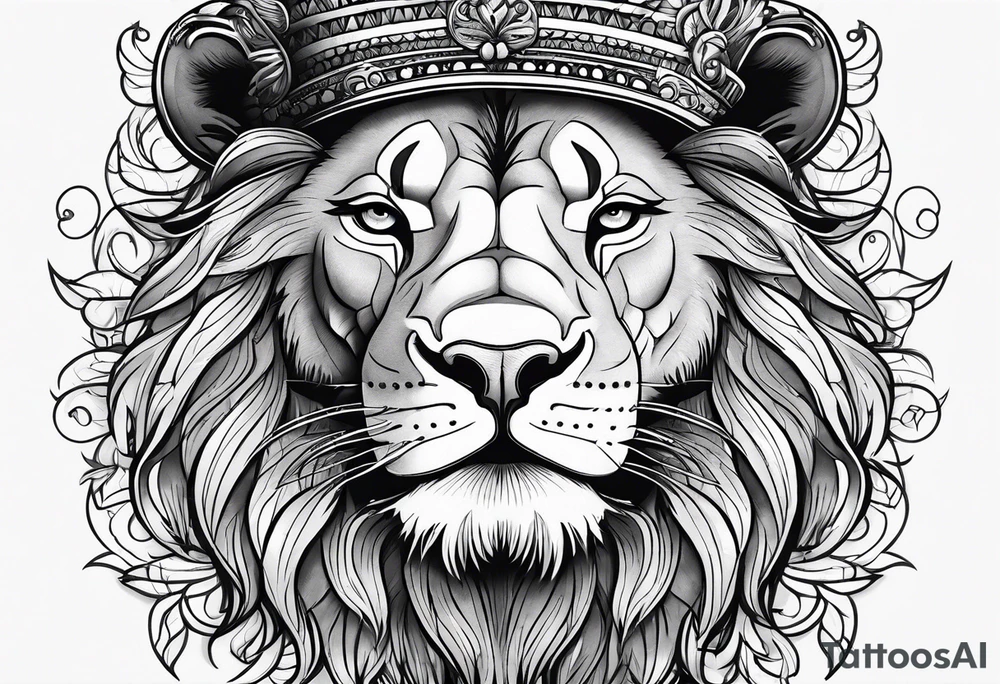 lion smoking weed tattoo idea