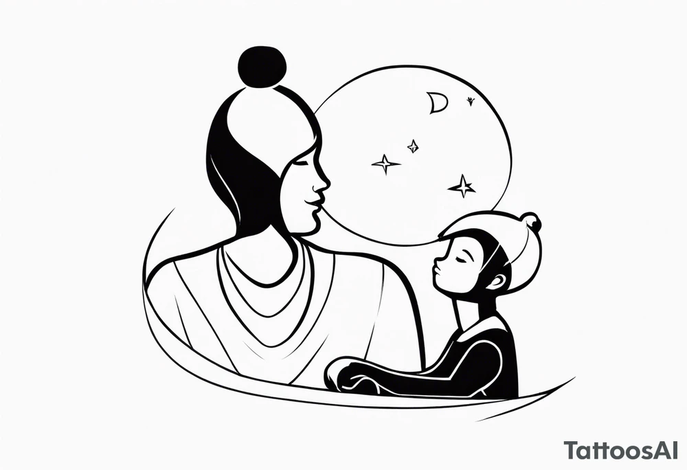 Mom and son “I Live You!” tattoo idea
