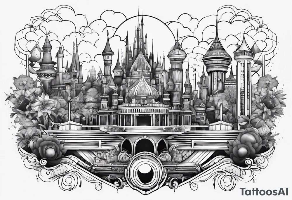 tomorrowland 2024 based onthe town Boom tattoo idea