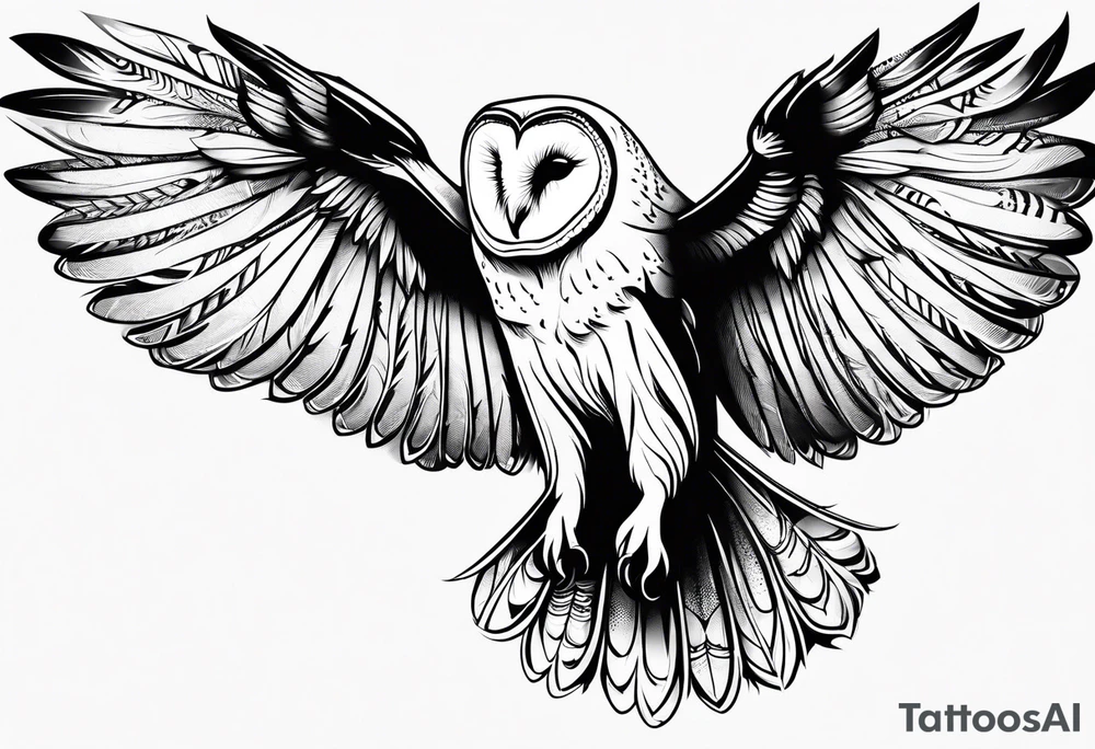 barn owl tattoo idea