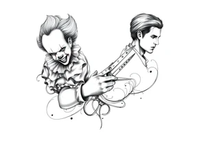 Pennywise, Edward scissor hands, and jason tattoo idea