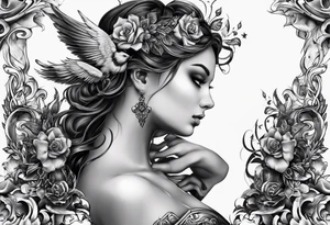 Good vs evil chest piece. tattoo idea
