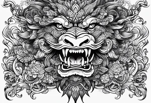 Chinese wall, realistic, art, tattoo idea