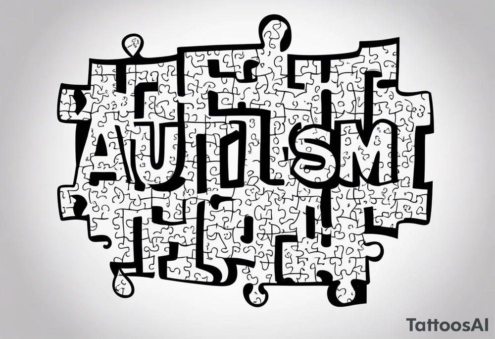 Autism puzzle piece tattoo idea