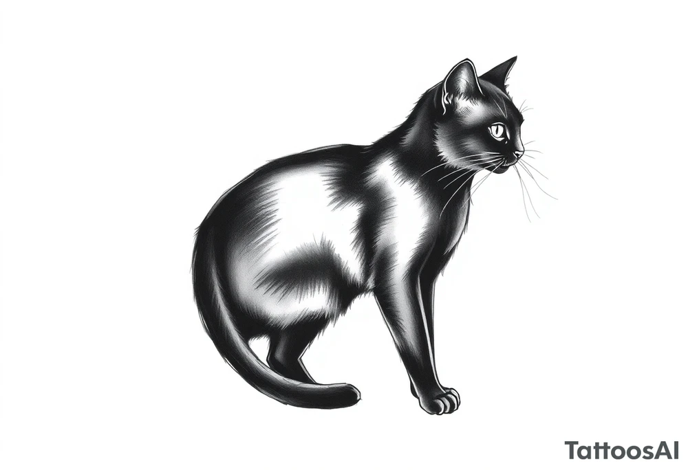 Black Cat tattoo idea