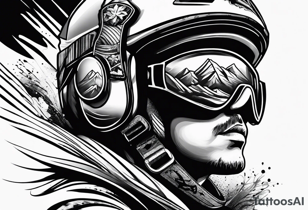 Skier tattoo idea