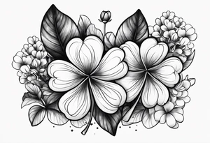 A clover with the Name mama tattoo idea