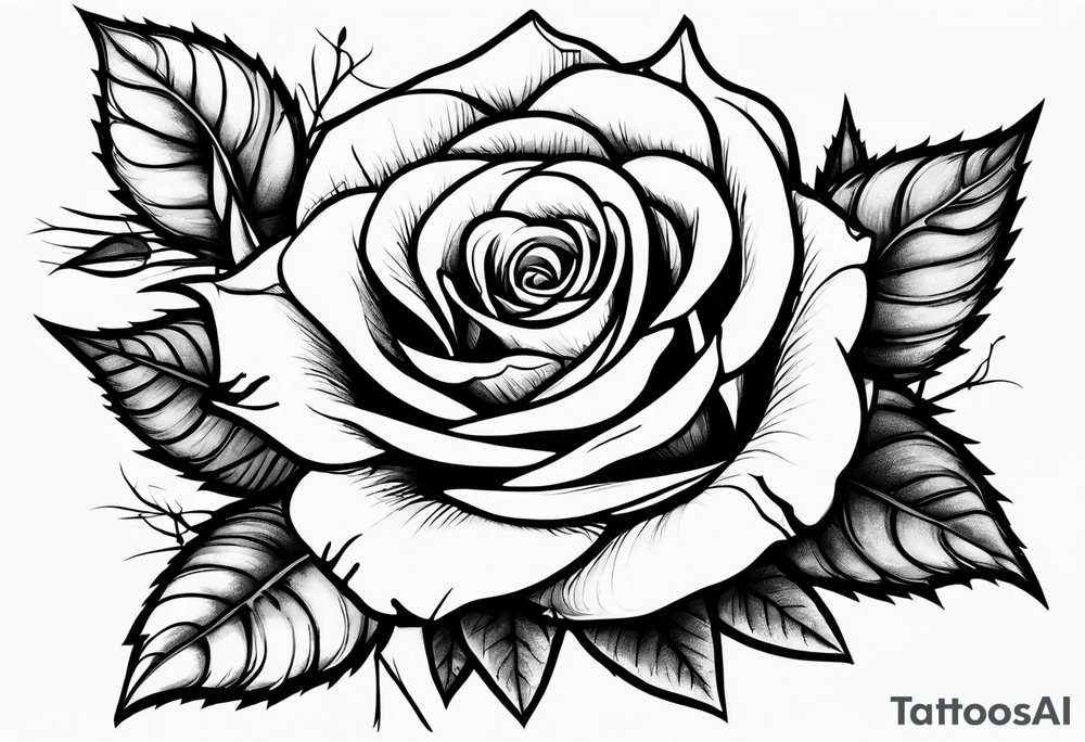 roses and thorns tattoo idea