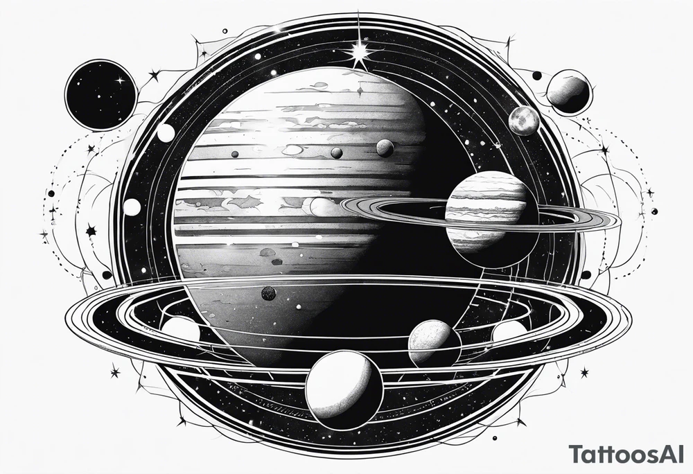 Solar system tattoo idea