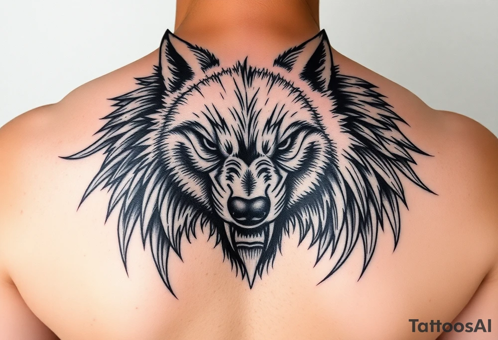Little red riding hood nursery rhyme big bad wolf tattoo idea